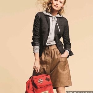 J. Crew Dorrie Linen Blend button down skirt